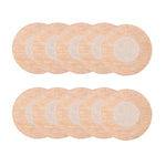 Adesivo per capezzoli anti-urto monouso da 10 pezzi/pacco Adesivo per seno anti-nudo invisibile e traspirante, Flower, Round