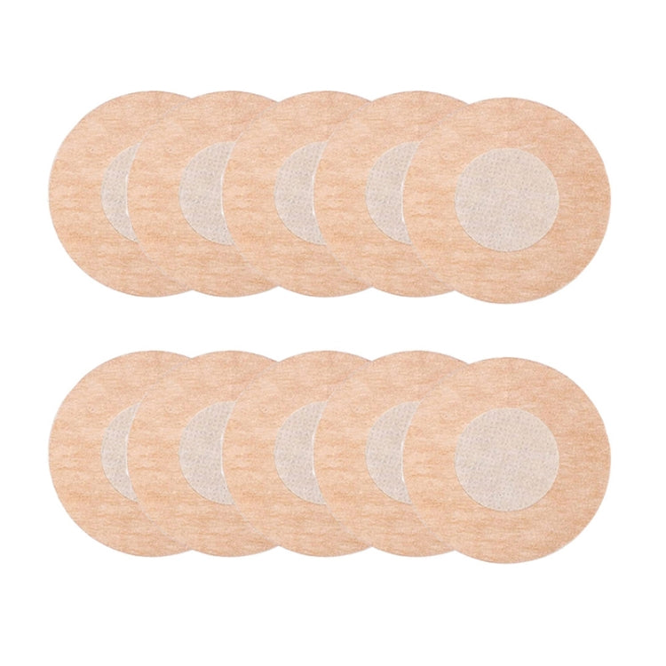 Adesivo per capezzoli anti-urto monouso da 10 pezzi/pacco Adesivo per seno anti-nudo invisibile e traspirante, Flower, Round