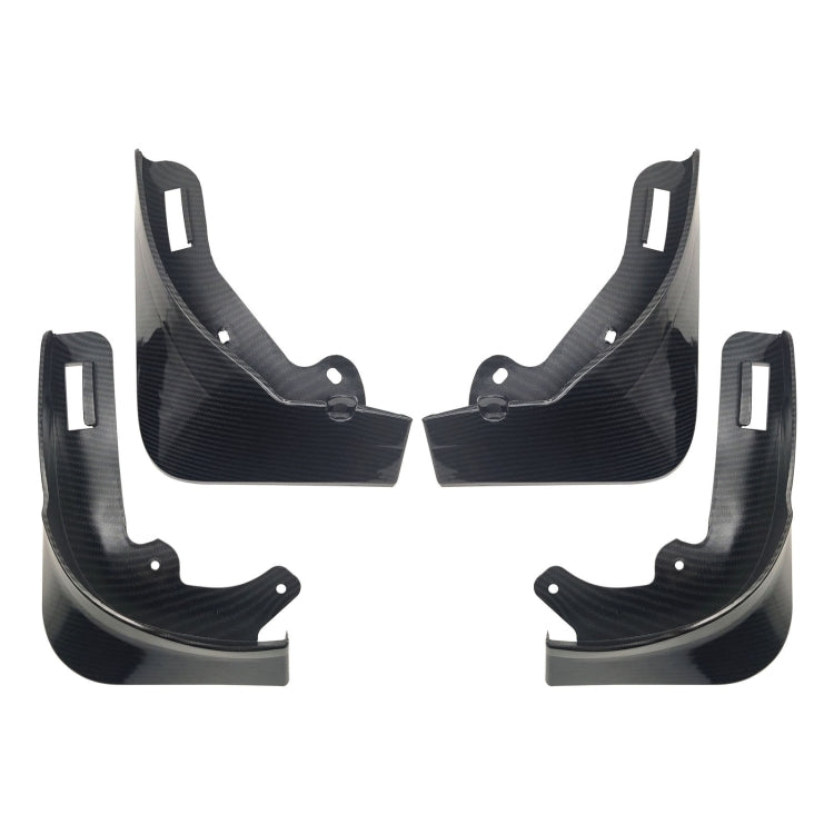 Per parafanghi in gomma morbida per ruote anteriori e posteriori Tesla Model Y, Matte Black, Carbon Fiber