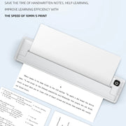 Piccola stampante termica portatile Bluetooth per ufficio domestico A4. Stampante senza inchiostro portatile, Printer, 200pcs Thermal Paper