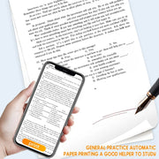 Piccola stampante termica portatile Bluetooth per ufficio domestico A4. Stampante senza inchiostro portatile, Printer, 200pcs Thermal Paper