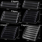 Espositore per smalto acrilico, supporto per scaletta trasparente, portabottiglie per olio essenziale cosmetico, 2 Layers, 3 Layers, 4 Layers, 5 Layers, 6  Layers, 7 Layers
