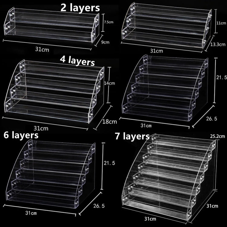 Espositore per smalto acrilico, supporto per scaletta trasparente, portabottiglie per olio essenziale cosmetico, 2 Layers, 3 Layers, 4 Layers, 5 Layers, 6  Layers, 7 Layers