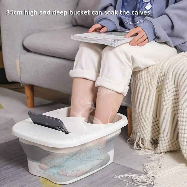 Lavabo per massaggio ai piedi con secchio pieghevole per pediluvio da 15 litri, Without Lid Gray, Without Lid Pink, Without Lid Green, With Lid Pink, With Lid Green