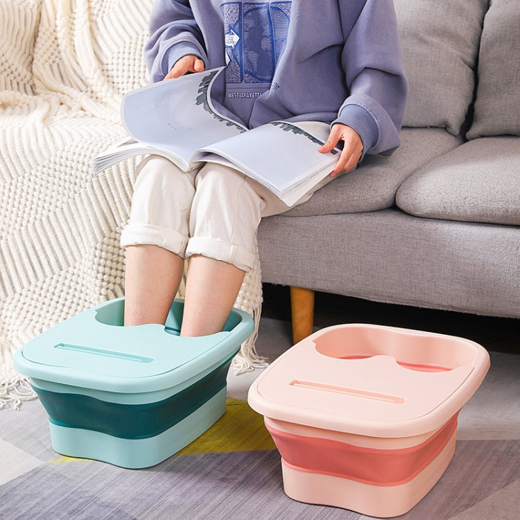 Lavabo per massaggio ai piedi con secchio pieghevole per pediluvio da 15 litri, Without Lid Gray, Without Lid Pink, Without Lid Green, With Lid Pink, With Lid Green