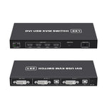 Switch KVM USB DVI 4K Adattatore DVI 2 ingressi 1 uscita Hub switcher condiviso da due computer, SW88