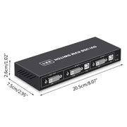 Switch KVM USB DVI 4K Adattatore DVI 2 ingressi 1 uscita Hub switcher condiviso da due computer, SW88