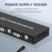 Switch KVM USB DVI 4K Adattatore DVI 2 ingressi 1 uscita Hub switcher condiviso da due computer, SW88