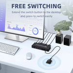 Switch KVM USB DVI 4K Adattatore DVI 2 ingressi 1 uscita Hub switcher condiviso da due computer, SW88