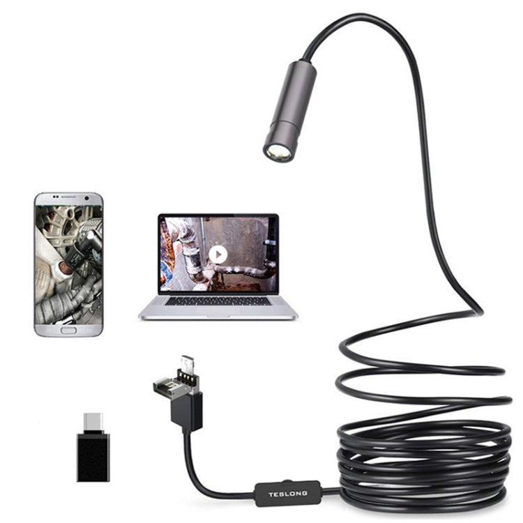 Teslong NTC125 5M 3 in 1 Periscopio USB per telefono per riparazione automatica Messa a fuoco automatica pixel 500W