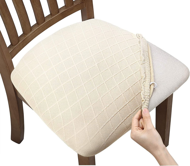 Fodera per cuscino per sedia jacquard scozzese con diamanti Fodera per sedia per tavolo da pranzo per ristorante dell'hotel