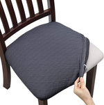 Fodera per cuscino per sedia jacquard scozzese con diamanti Fodera per sedia per tavolo da pranzo per ristorante dell'hotel