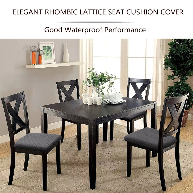 Fodera per cuscino per sedia jacquard scozzese con diamanti Fodera per sedia per tavolo da pranzo per ristorante dell'hotel