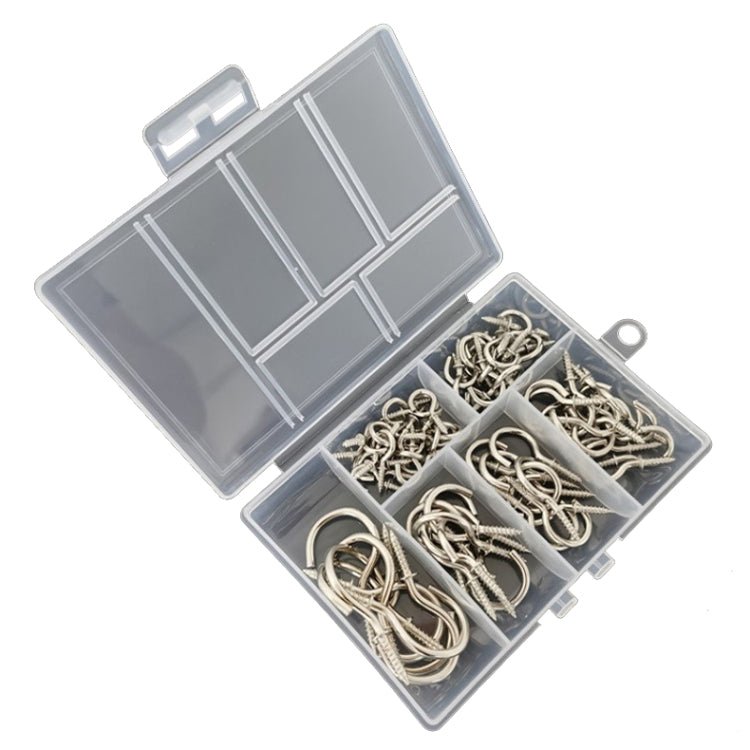 Set di ganci da soffitto da avvitare da 75 pezzi/scatola. Gancio per lampada da parete per portaoggetti domestico