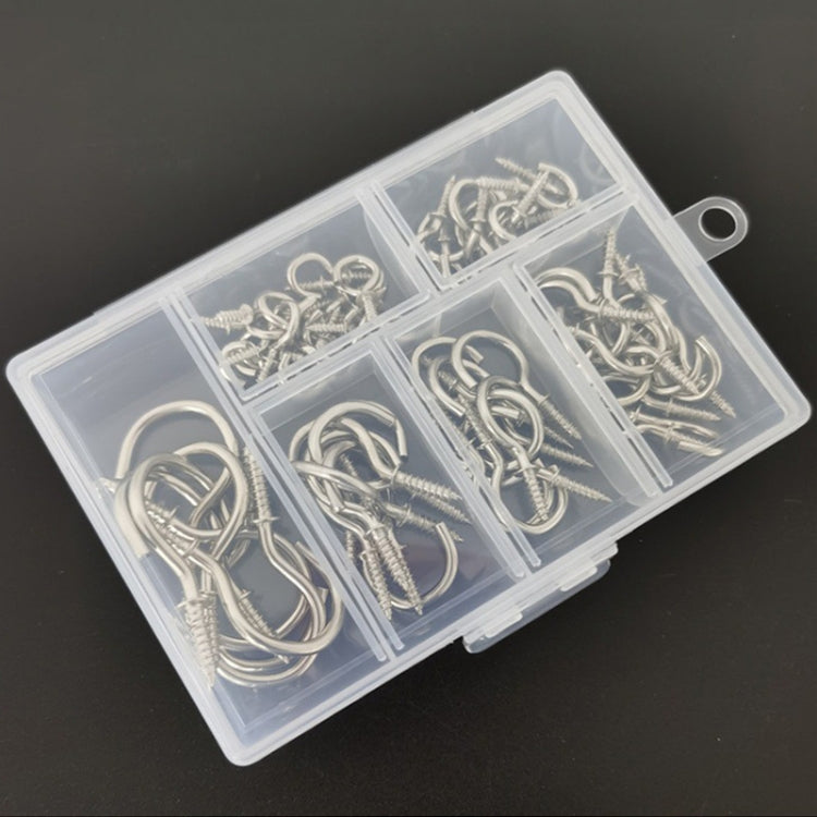 Set di ganci da soffitto da avvitare da 75 pezzi/scatola. Gancio per lampada da parete per portaoggetti domestico