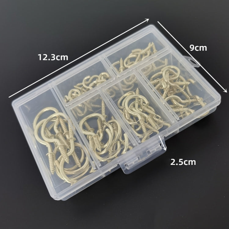 Set di ganci da soffitto da avvitare da 75 pezzi/scatola. Gancio per lampada da parete per portaoggetti domestico