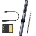 Mini stazione di saldatura FNIRSI Display digitale Saldatore intelligente a temperatura costante, Blue Standard BC2, Black Standard BC2, Blue Standard 6 Heads, Black Standard 6 Heads, Blue BC2 with Power Supply, Black BC2 with Power Supply             ...
