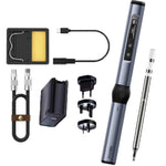 Mini stazione di saldatura FNIRSI Display digitale Saldatore intelligente a temperatura costante, Blue Standard BC2, Black Standard BC2, Blue Standard 6 Heads, Black Standard 6 Heads, Blue BC2 with Power Supply, Black BC2 with Power Supply             ...