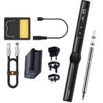 Mini stazione di saldatura FNIRSI Display digitale Saldatore intelligente a temperatura costante, Blue Standard BC2, Black Standard BC2, Blue Standard 6 Heads, Black Standard 6 Heads, Blue BC2 with Power Supply, Black BC2 with Power Supply             ...