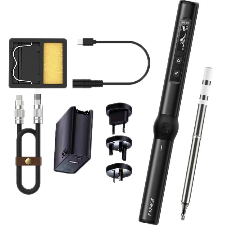 Mini stazione di saldatura FNIRSI Display digitale Saldatore intelligente a temperatura costante, Blue Standard BC2, Black Standard BC2, Blue Standard 6 Heads, Black Standard 6 Heads, Blue BC2 with Power Supply, Black BC2 with Power Supply             ...
