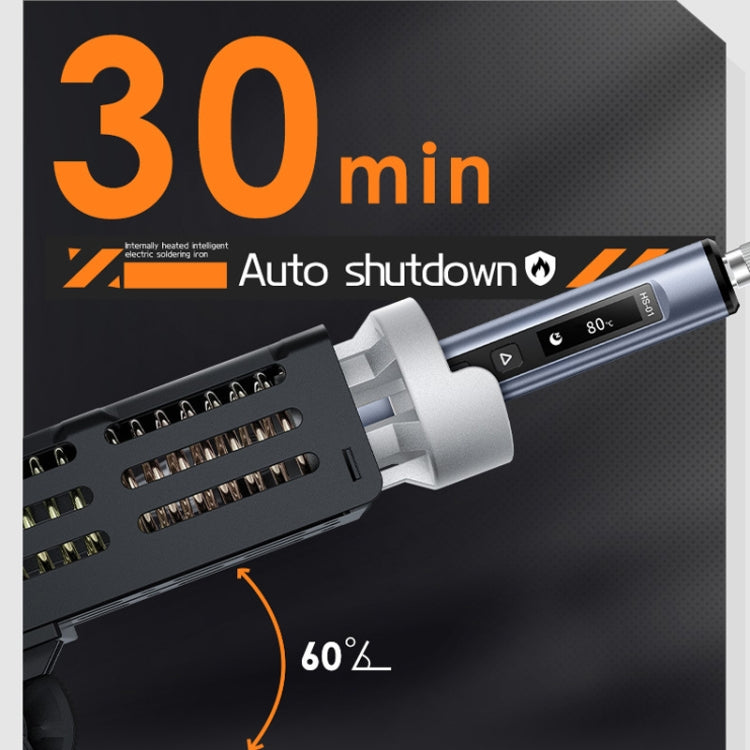 Mini stazione di saldatura FNIRSI Display digitale Saldatore intelligente a temperatura costante, Blue Standard BC2, Black Standard BC2, Blue Standard 6 Heads, Black Standard 6 Heads, Blue BC2 with Power Supply, Black BC2 with Power Supply             ...