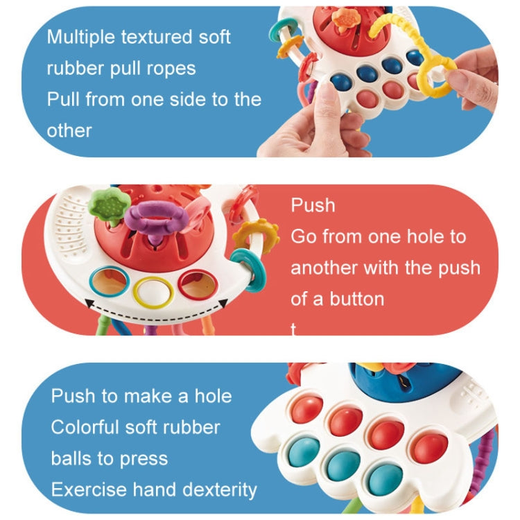 Puzzle per bambini Divertenti giocattoli per pompare le dita Giocattoli per l'insegnamento precoce dell'illuminazione, Octopus (Blue), Octopus (Red), Cartoon Crab (Orange), Cartoon Crab (Green), Rocket (Blue), Rocket (Red), Flying Sword (Red)          ...