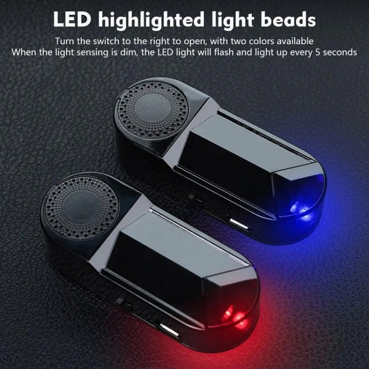 Spia LED antifurto solare per auto con aromaterapia