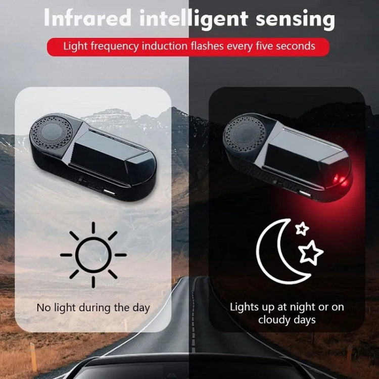 Spia LED antifurto solare per auto con aromaterapia