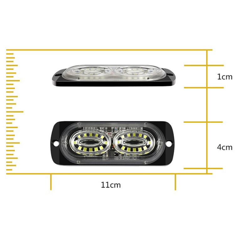 Luce stroboscopica a 24 LED per segnale laterale auto da 12 W