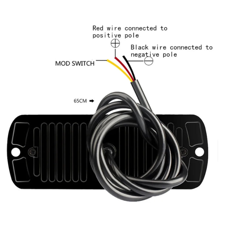 Luce stroboscopica a 24 LED per segnale laterale auto da 12 W