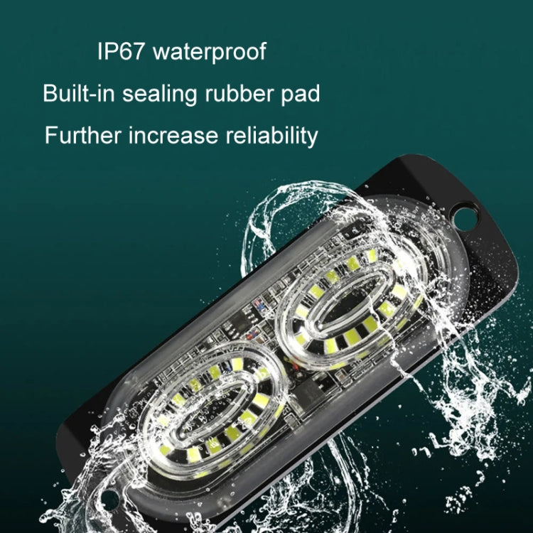 Luce stroboscopica a 24 LED per segnale laterale auto da 12 W