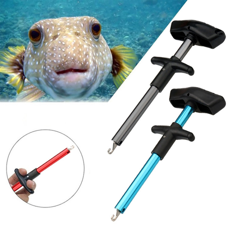 Disaccoppiatore in lega di alluminio a forma di T per amo da pesca Attrezzatura per la pesca in mare 24 x 7,5 cm, Blue, Red, Gray, Blue+ Spring Rope, Red+ Spring Rope, Gray+Spring Rope