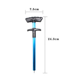 Disaccoppiatore in lega di alluminio a forma di T per amo da pesca Attrezzatura per la pesca in mare 24 x 7,5 cm, Blue, Red, Gray, Blue+ Spring Rope, Red+ Spring Rope, Gray+Spring Rope