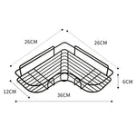 Staffa per appendere a parete multifunzionale per rack di stoccaggio triangolare per bagno senza perforazione, Triangle (White), Triangle (Black)