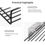 Staffa per appendere a parete multifunzionale per rack di stoccaggio triangolare per bagno senza perforazione, Triangle (White), Triangle (Black)