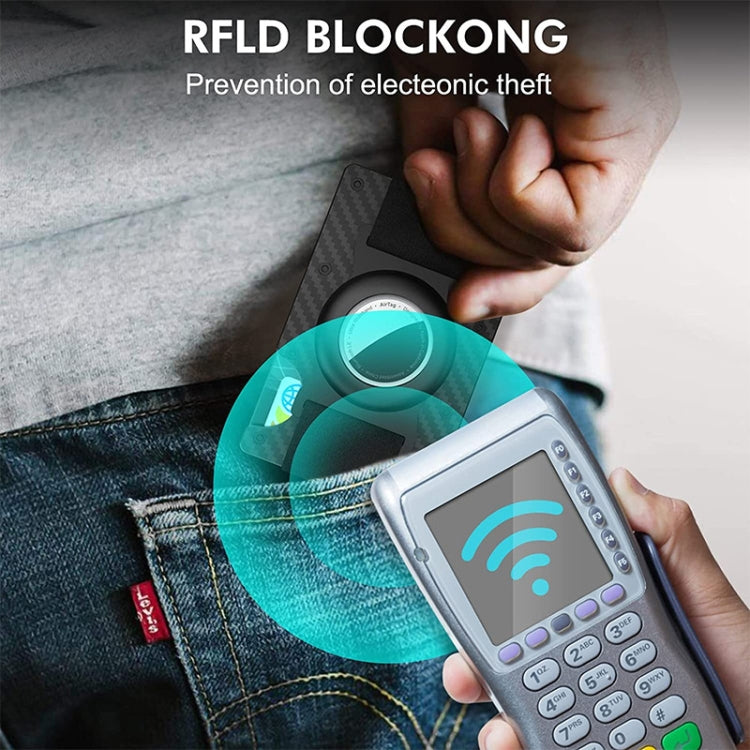 Portafoglio da uomo in alluminio Porta carte Porta biglietti da visita trasparente