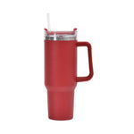 Tazza per sottovuoto a doppio strato da 40 once con tazza per thermos in acciaio inossidabile con manico in cannuccia