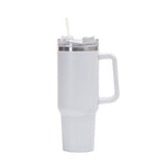Tazza per sottovuoto a doppio strato da 40 once con tazza per thermos in acciaio inossidabile con manico in cannuccia