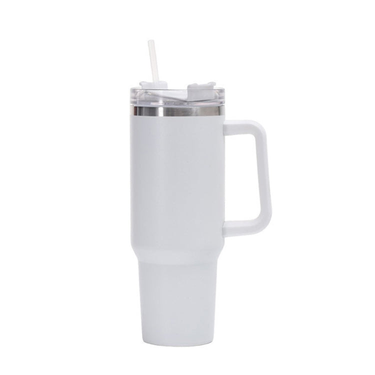 Tazza per sottovuoto a doppio strato da 40 once con tazza per thermos in acciaio inossidabile con manico in cannuccia