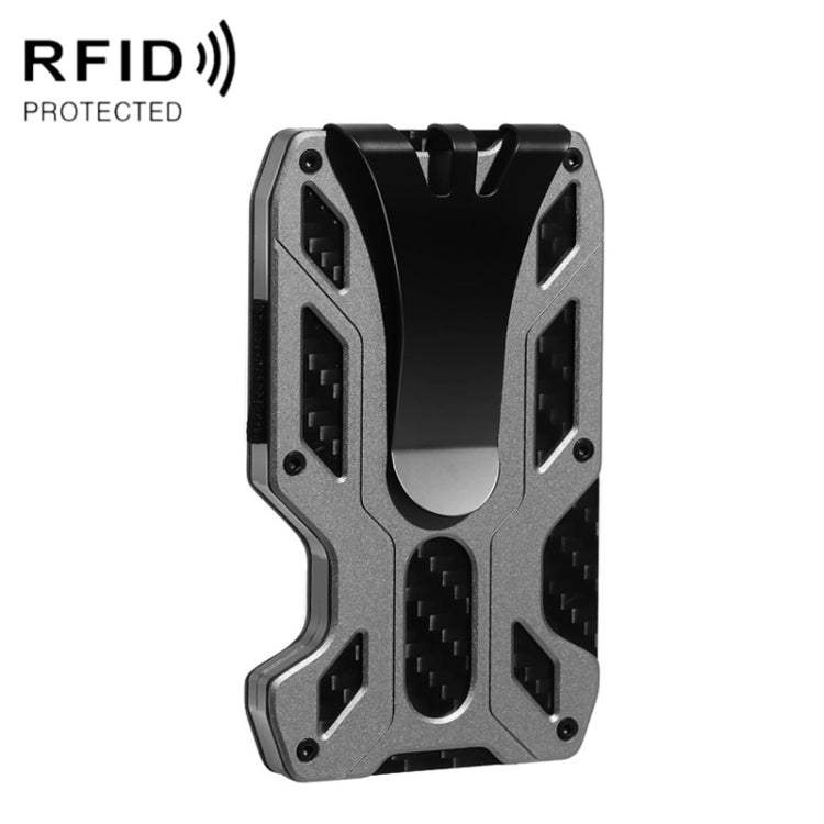 Porta carte di credito in fibra di carbonio con porta carte RFID in lega di alluminio