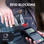 Porta carte di credito in fibra di carbonio con porta carte RFID in lega di alluminio