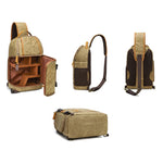Borsa a tracolla fotografica impermeabile resistente all'usura in tela per esterni