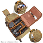 Borsa a tracolla fotografica impermeabile resistente all'usura in tela per esterni