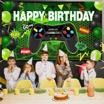 Banner di decorazione per feste di compleanno a tema console di gioco 180x110 cm, 2023SRB51, 2023SRB53, 2023SRB54