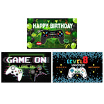 Banner di decorazione per feste di compleanno a tema console di gioco 180x110 cm, 2023SRB51, 2023SRB53, 2023SRB54