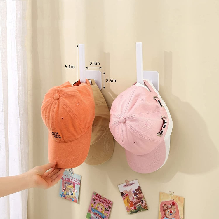 Gancio per scaffale da appendere autoadesivo da parete per cappello da baseball da 2 pezzi