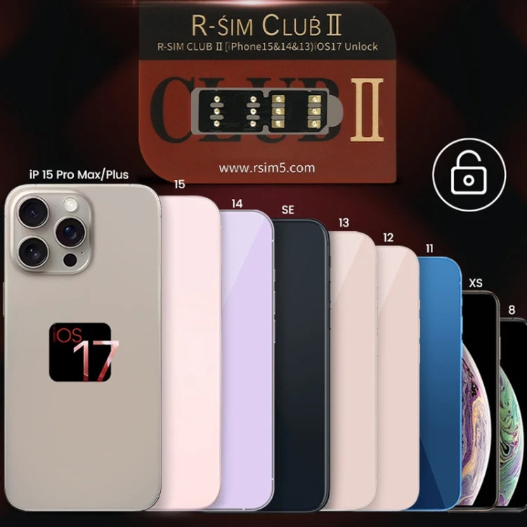 Scheda sblocco R-SIM CLUB 2 per iPhone iOS17
