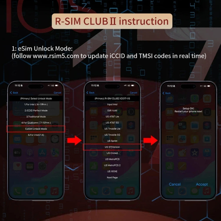 Scheda sblocco R-SIM CLUB 2 per iPhone iOS17