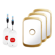 Cercapersone wireless da due a tre per anziani Cercapersone di emergenza impermeabile per assistenza domiciliare, spina europea