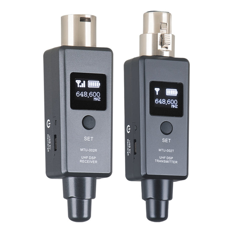 Sistema wireless per microfono MTU-002 Trasmettitore e ricevitore UHF DSP Mic/Line Due modalità